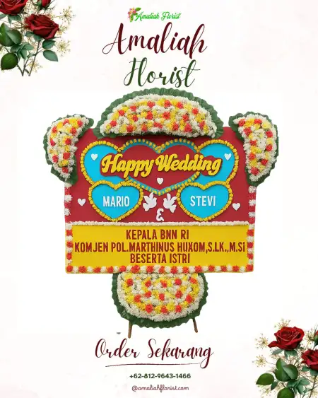 Papan Bunga Pernikahan Karangbendo
